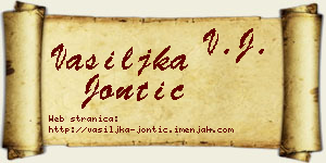 Vasiljka Jontić vizit kartica